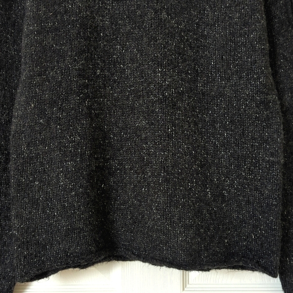 Guess Y2K Vintage Gothic Script Marled Knit Wool Blend Mock Neck Sweater Gray M - Picture 8 of 12